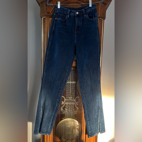 High Rise Split Leg Jeans - Picture 3 of 4